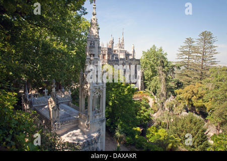 Giardini di Sintra, Quinta da Regaleira Foto Stock