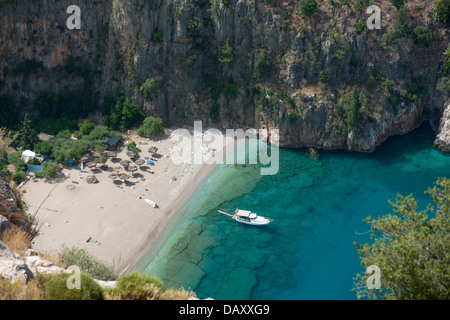 Türkei, Provinz Mugla, Fethiye, Ölü Deniz, Schmetterlingstal (Valle di Butterfly, Kelebekler Vadisi) Foto Stock