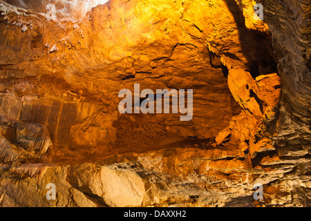 Gli interni di una grotta, Borra Grotte, Ananthagiri colline, Araku Valley, Visakhapatnam, Andhra Pradesh, India Foto Stock