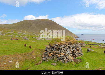 Village BAIA su Hirta, St Kilda, Ebridi Esterne Foto Stock