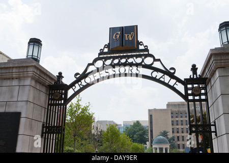 Professori Gate, George Washington University - Washington, DC Foto Stock