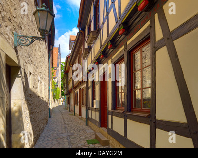 Kirchgasse presso il monastero agostiniano di Erfurt, Turingia, Germania Foto Stock