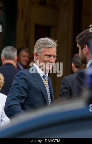 Bruxelles, Belgio. Il 20 luglio, 2013. Crown Prince Philippe del Belgio partecipa al concerto tenuto davanti a Belgio abdicazione & incoronazione sulla luglio 20, 2013 Bruxelles in Belgio. Credito: dpa picture alliance/Alamy Live News Foto Stock