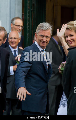 Bruxelles, Belgio. Il 20 luglio, 2013. Crown Prince Philippe del Belgio partecipa al concerto tenuto davanti a Belgio abdicazione & incoronazione sulla luglio 20, 2013 Bruxelles in Belgio. Credito: dpa picture alliance/Alamy Live News Foto Stock