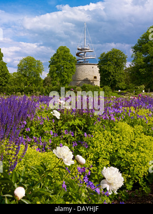 Torre di osservazione in EGA Park a Erfurt, Turingia, Germania Foto Stock