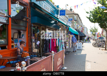 Northcote Rd in Battersea- London REGNO UNITO Foto Stock