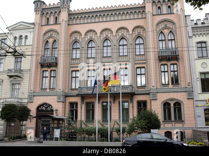 La foto mostra l'ambasciata tedesca a Riga, Lettonia, 11 luglio 2007. Foto: Peer Grimm Foto Stock