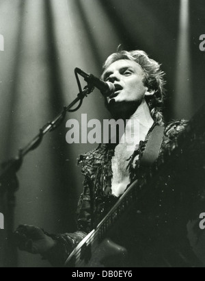 Le forze di polizia del Regno Unito gruppo rock con Sting nel dicembre 1983. Foto d Hartas Foto Stock