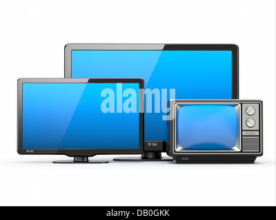 TV ad alta definizione. Diverse dimensioni di schermo. 3d Foto Stock