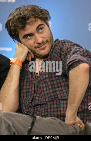 Attore Joaquin Phoenix assiste la conferenza stampa di 'prenotazione Strada" in occasione della trentaduesima Toronto International Film Festival di Toronto, Canada, 12 settembre 2007. Foto: Hubert Boesl Foto Stock