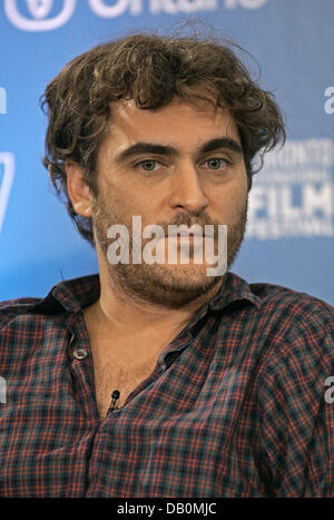 Attore Joaquin Phoenix assiste la conferenza stampa di 'prenotazione Strada" in occasione della trentaduesima Toronto International Film Festival di Toronto, Canada, 12 settembre 2007. Foto: Hubert Boesl Foto Stock