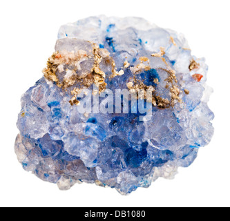 Cristalli di Celestino (celestite) isolato su sfondo bianco Foto Stock