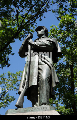 7° Reggimento, Memorial Union Army, guerra civile. Central Park, NYC Foto Stock