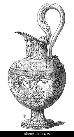 Casa, vasi da bere, piatti, posate, fognature, argento e oro, Inghilterra, 1862, diritti aggiuntivi-clearences-non disponibile Foto Stock