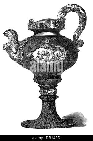 Casa, vasi da bere, piatti, posate, mangiatami, Inghilterra, 1862, diritti aggiuntivi-clearences-non disponibile Foto Stock