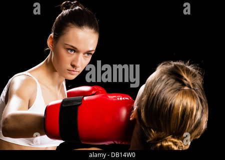 inscatolamento della donna Foto Stock