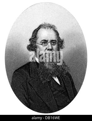 Stanton, Edwin McMasters, 19.12.1815 - 24. 2.1869, avvocato americano e uomo politico (Sost.), unisce i membri del Attorney General 20.12.1860 - 4.3.1861, Segretario della guerra 20.1.1862 - 28.5.1868, ritratto, acciaio incisione, circa 1865, artista del diritto d'autore non deve essere cancellata Foto Stock