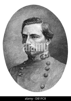 Beauregard, Pierre Gustave Toutant, 28.5. 1818 - 20.2.1893, generale americano, generale dell'esercito confederato 1861 - 1865, ritratto, incisione in legno, 19th secolo, Foto Stock