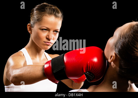 inscatolamento della donna Foto Stock