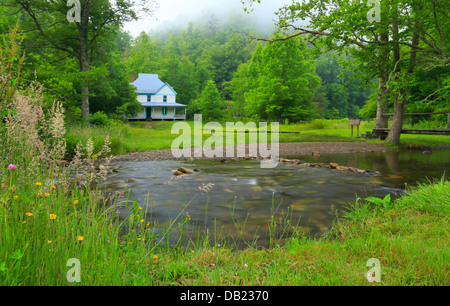 Casa di Caldwell in Valle Cataloochee, Great Smoky Mountains National Park, North Carolina, STATI UNITI D'AMERICA Foto Stock