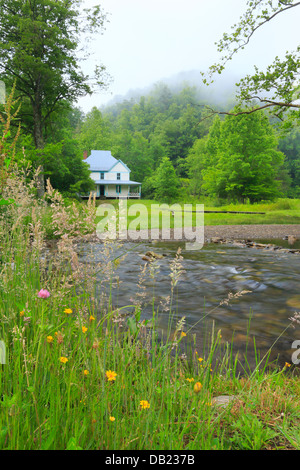 Casa di Caldwell in Valle Cataloochee, Great Smoky Mountains National Park, North Carolina, STATI UNITI D'AMERICA Foto Stock