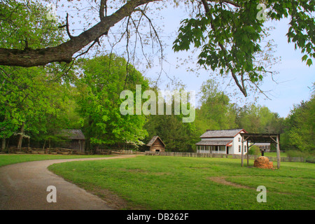 Posizionare il cavo. Cades Cove, Great Smoky Mountains National Park, Tennessee, Stati Uniti d'America Foto Stock