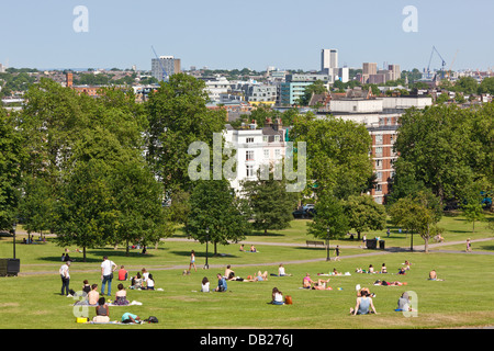 Primrose Hill in estate London REGNO UNITO Foto Stock