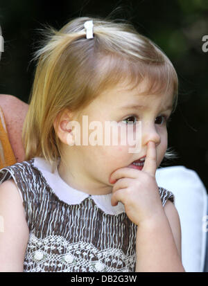 La principessa Alexia, figlia del principe Willem-Alexander e sua moglie la principessa Maxima, è raffigurato in Buenos Aires, Argentina, 22 dicembre 2007. La famiglia reale è a Buenos Aires per trascorrere le loro vacanze e per visitare la principessa Maxima's parenti. Foto: Albert Nieboer FUORI DEI PAESI BASSI Foto Stock