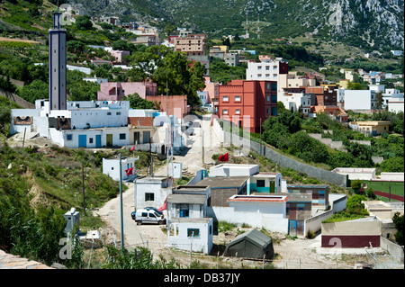 Villaggio Benzu nel confine tra Spagna Ceuta e il Marocco. Ceuta,Africa del Nord. Spagna. Foto Stock