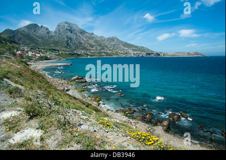 Villaggio Benzu al confine dell'enclave spagnole di Ceuta e il Marocco. Ceuta,Africa del Nord. Spagna. Foto Stock