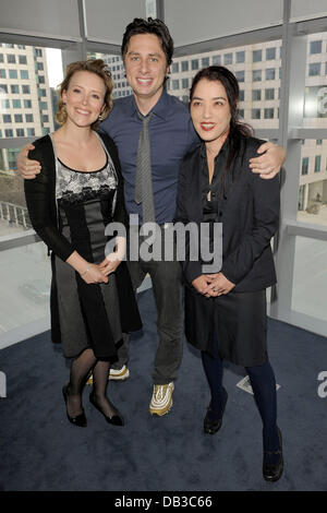 Isabelle Blais Zach Braff e Deborah Chow speciale proiezione di "l' elevato costo della vita" presso il TIFF Bell Lightbox. Toronto, Foto Stock