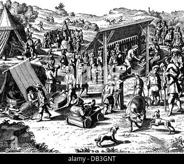 Bagni, spa, terme minerali a Bilfeld, 1666, diritti aggiuntivi-clearences-non disponibili Foto Stock