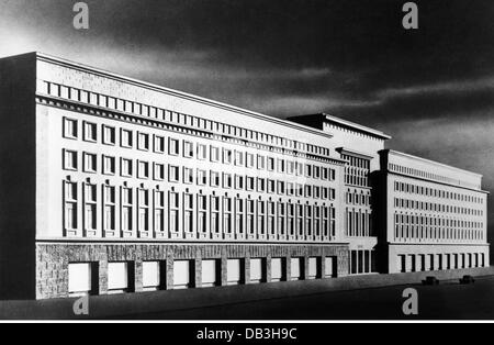 Nazional socialismo, architettura, modello per l'edificio amministrativo AEG di Berlino, disegno di Peter Behrens, 1938, Additional-Rights-Clearences-non disponibile Foto Stock