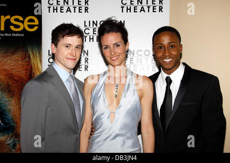 Stephen James Anthony, Leenya Rideout e David Pegram apertura notturna dopo la festa per il Lincoln Center Broadway produzione di War Horse" tenutasi presso Avery Fisher Hall di New York City, Stati Uniti d'America - 14.04.11 Foto Stock