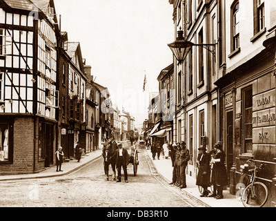 Kington High Street primi 1900s Foto Stock