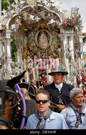 Pellegrinaggio Cattolico da Jerez a El Rocio nel sud della Spagna Foto Stock