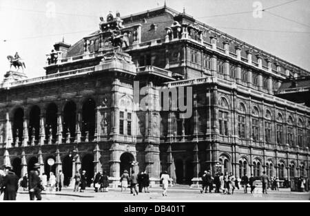 Geografia / viaggio, Austria, Vienna, teatro, Opera di Stato, vista esterna, circa 1940, diritti aggiuntivi-clearences-non disponibile Foto Stock