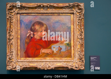 Renoir del dipinto del suo giovane figlio (Claude Renoir, jouant 1905) sul display al Musee l'Orangerie, Parigi Francia Foto Stock