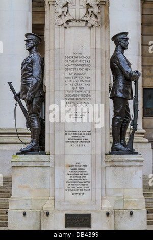 Città di Londra, la prima guerra mondiale Memorial, REGNO UNITO Foto Stock