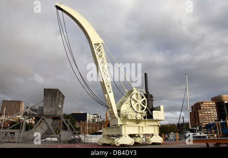 Patrimonio di Hobart gru a vapore a Constitution Dock Foto Stock