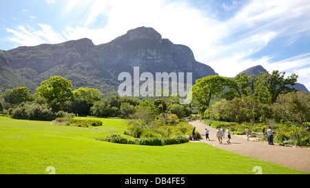 Visitatori rilassante di Kirstenbosch National Botanical Garden. Kirstenbosch ha celebrato il suo centenario nel luglio 2013. Foto Stock