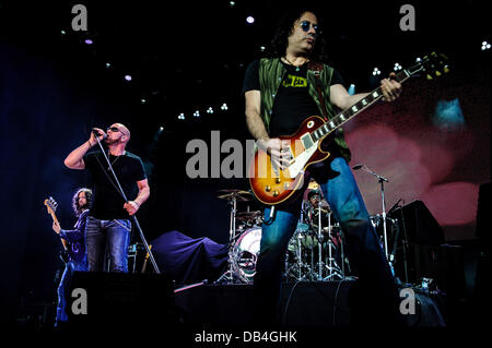 Toronto, Ontario, Canada. 23 Luglio, 2013. JASON BONHAM esegue a Molson anfiteatro canadese a Toronto durante il suo tour con American rock band di cuore. Credito: Igor Vidyashev/ZUMAPRESS.com/Alamy Live News Foto Stock