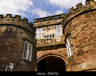 Skipton Castle nel Nord Yorkshire città mercato di Skipton Foto Stock