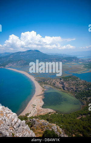 Türkei, Provinz Mugla, Dalyan, Iztuzu Strand (Schildkrötenstrand) und das Schilfgebiet von Dalyan Foto Stock