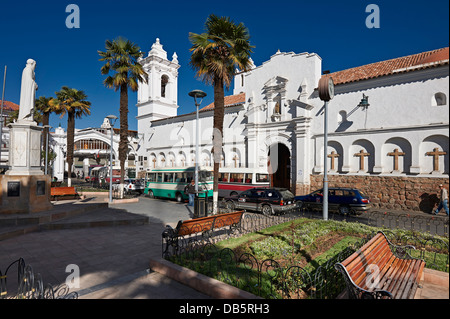 Chiesa di San Francisco, edifici coloniali, Sucre, Bolivia, Sud America Foto Stock