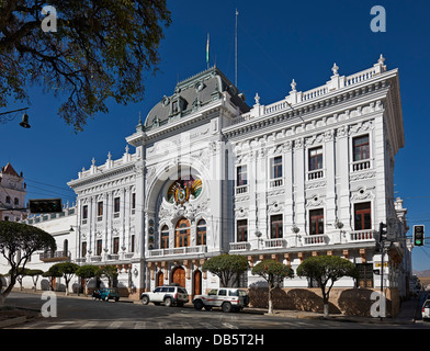 Palacio de la Prefectura de Chuquisaca in Sucre, 25 Plaza de Mayo, Bolivia, Sud America Foto Stock