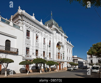 Palacio de la Prefectura de Chuquisaca in Sucre, 25 Plaza de Mayo, Bolivia, Sud America Foto Stock