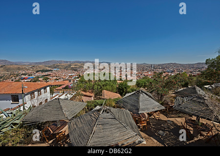 Vista da Plaza Pedro de Anzares, la Recoleta, su Sucre, Bolivia, Sud America Foto Stock