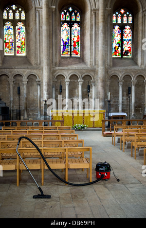 Dettaglio dall'interno di Peterborough Cathedral, il Trancept Foto Stock