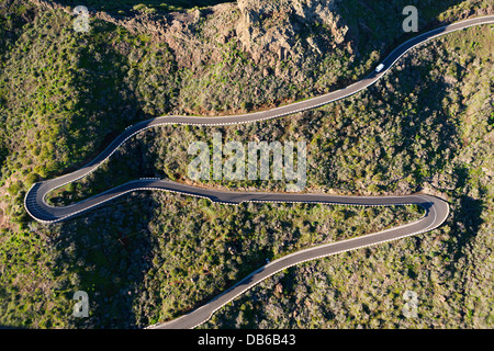 Serpentine di Masca, Tenerife, Isole Canarie, Spagna Foto Stock